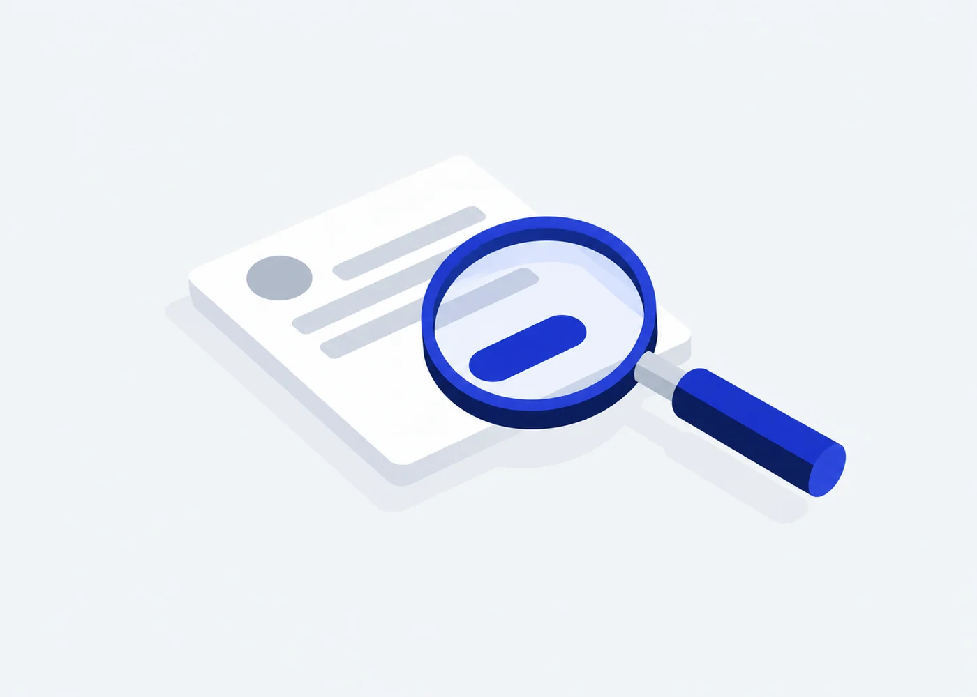 A magnifier over a post card